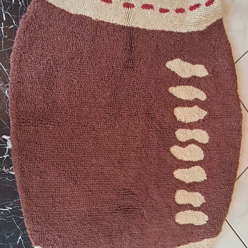 Pottery Barn Kids Brown and Cream Textured Rug